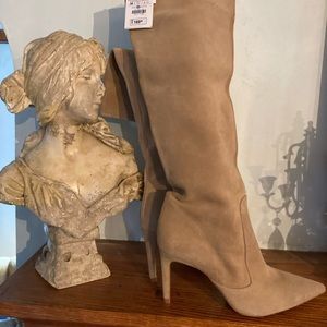 Zara Suede Over the Knee Boots. Size 38. NWT!